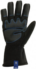 Ergodyne - Size M PVC Coated Cold Protection & Waterproof Work Gloves - Palm & Fingers Coated, Gauntlet Cuff, Black, Paired - Exact Tooling