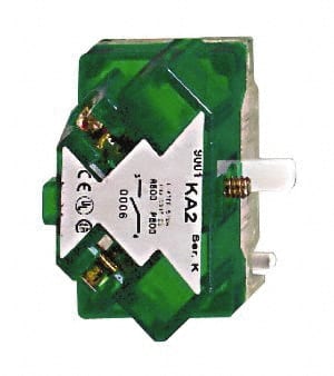 Square D - Multiple Amp Levels, Electrical Switch Contact Block - 125 VAC and 240 VAC, Screw Terminal, 30mm Hole, For Use with 9001K/SK - Exact Tooling