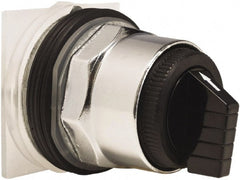 Schneider Electric - 30mm Mount Hole, 3 Position, Knob and Pushbutton Operated, Selector Switch Only - Black, Momentary (MO), without Contact Blocks, Weatherproof and Dust and Oil Resistant - Exact Tooling