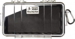 Pelican Products, Inc. - 5-9/16" Wide x 2-5/8" High, Clamshell Hard Case - Clear/Black, Polycarbonate - Exact Tooling