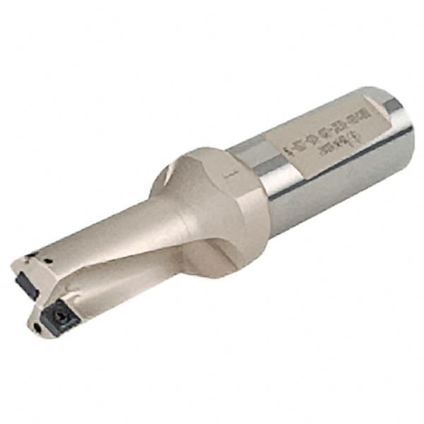 Iscar - 115mm Max Drill Depth, 5xD, 23mm Diam, Indexable Insert Drill - 2 Inserts, 25mm Shank Diam, Whistle Notch Shank - Exact Tooling