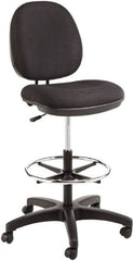 ALERA - 16-3/4 to 18" High Drafting Chair/Stool - 19" Wide x 17" Deep, 100% Acrylic Seat, Black - Exact Tooling