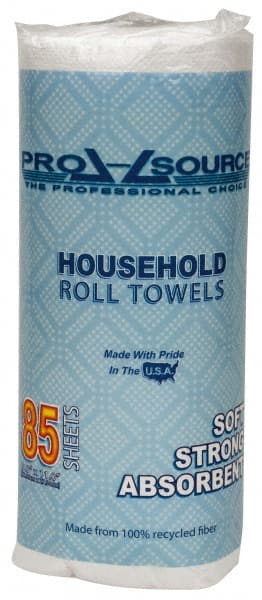 PRO-SOURCE - Perforated Roll of 2 Ply White Paper Towels - 11" Sheet Length - Exact Tooling