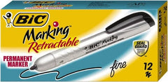 Bic - Black Permanent Marker - Fine Tip, AP Nontoxic Ink - Exact Tooling