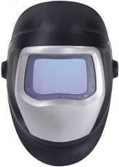 3M - 4-1/4" Window Width x 2-3/4" Window Height, 5, 8 to 13 Shade Auto-Darkening Lens, Fixed Front Welding Helmet - Black/Gray PPA Green Lens - Exact Tooling