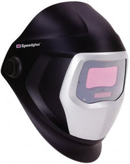 3M - 3-3/4" Window Width x 1-3/4" Window Height, 5, 8 to 13 Shade Auto-Darkening Lens, Fixed Front Welding Helmet - Black/Gray PPA Green Lens - Exact Tooling