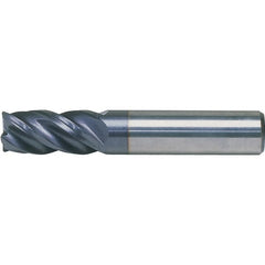 Kennametal - 1/2", 4 Flute, Single End, Solid Carbide, Corner Chamfer End Mill - 4" OAL, 38° Helix, Right Hand Flute, 1-5/8" LOC, Right Hand Cut - Exact Tooling