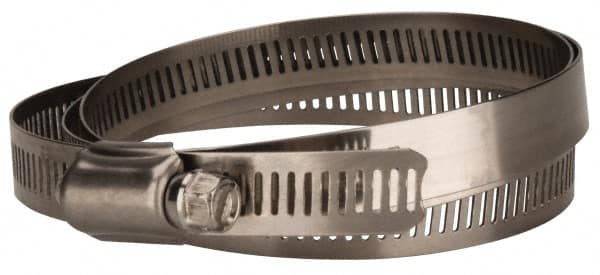 Value Collection - SAE Size 164, 2 to 10-3/4" Diam, Stainless Steel Worm Drive Clamp - 1/2" Wide, Material Grade 201 - Exact Tooling