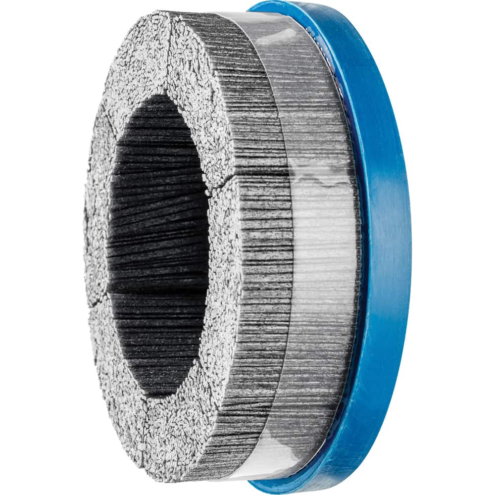 PFERD - Disc Brushes; Outside Diameter (Inch): 6 ; Grit: 80 ; Abrasive Material: Silicon Carbide ; Brush Type: Crimped ; Connector Type: Arbor ; Arbor Hole Size (Inch): 7/8 - Exact Tooling