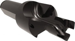 Allied Machine and Engineering - 11 to 12mm Diam, Straight Shank, 15.88mm Body Shank Diam, Combo Chamfer and Countersink Drill - TCMT 110204 Insert, 90.09mm OAL - Exact Tooling