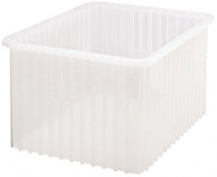 Quantum Storage - Clear Polypropylene Dividable Container - Stacking, 22-1/2" Long x 17-1/2" Wide x 12" High - Exact Tooling