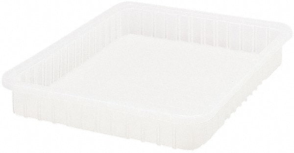 Quantum Storage - Clear Polypropylene Dividable Container - Stacking, 22-1/2" Long x 17-1/2" Wide x 3" High - Exact Tooling