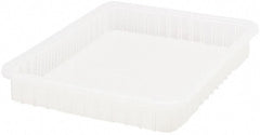 Quantum Storage - Clear Polypropylene Dividable Container - Stacking, 22-1/2" Long x 17-1/2" Wide x 3" High - Exact Tooling