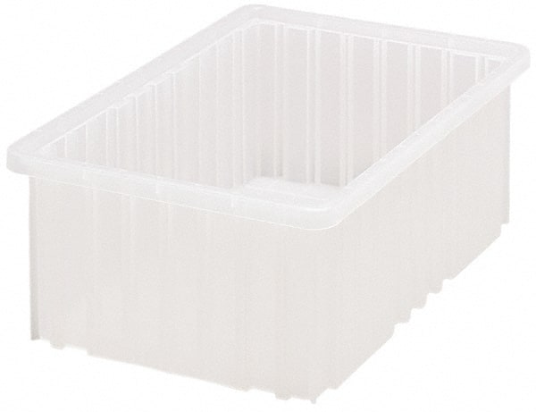 Quantum Storage - Clear Polypropylene Dividable Container - Stacking, 16-1/2" Long x 10.9" Wide x 6" High - Exact Tooling