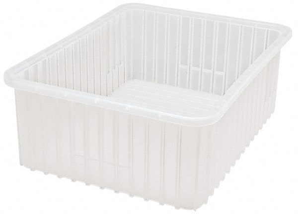 Quantum Storage - Clear Polypropylene Dividable Container - Stacking, 22-1/2" Long x 17-1/2" Wide x 8" High - Exact Tooling