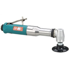 Dynabrade - 3" Max Disc, 18,000 RPM, Pneumatic Handheld Disc Sander - 41 CFM, 1/4" Inlet, 0.7 hp, 90 psi - Exact Tooling