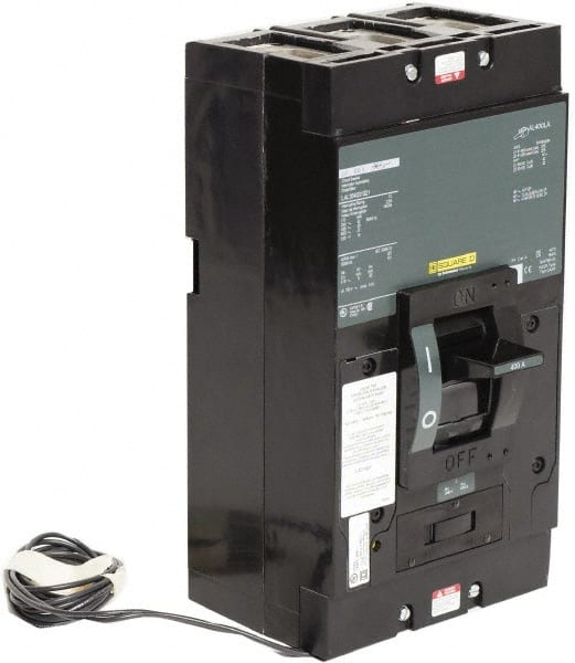 Square D - 400 Amp, 600 V, 3 Pole, Panel Mount Molded Case Circuit Breaker - Thermal Magnetic Trip, Multiple Breaking Capacity Ratings - Exact Tooling