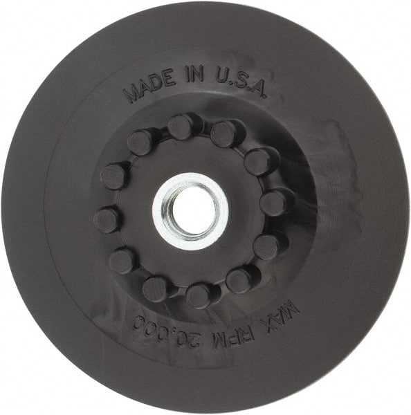 Made in USA - 5" Diam Quick-Change Disc Backing Pad - Medium Density, 20,000 RPM, Speed-Lok Compatible - Exact Tooling