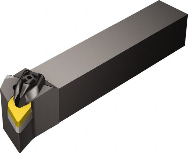 Sandvik Coromant - DDQN, Right Hand Cut, -17.50° Lead Angle, 3/4" Shank Height x 3/4" Shank Width, Negative Rake Indexable Turning Toolholder - 4-1/2" OAL, DNMG 11 04 08 Insert Compatibility, Series T-Max P - Exact Tooling