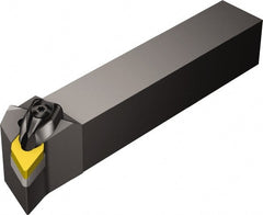 Sandvik Coromant - DDQN, Left Hand Cut, -17.50° Lead Angle, 1-1/2" Shank Height x 1-1/2" Shank Width, Negative Rake Indexable Turning Toolholder - 6" OAL, DNMG 15 04 08 Insert Compatibility, Series T-Max P - Exact Tooling