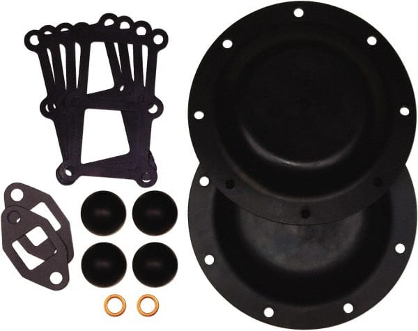 SandPIPER - 1" Pump, Buna-N Fluid Section Repair Kit - For Use with Diaphragm Pumps - Exact Tooling