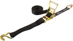 Erickson Manufacturing - 15' Long x 1-1/2" Wide, 4,000 Lb Basket Capacity, Polyester Web Sling - Black - Exact Tooling