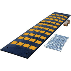 Vestil - 108" Long x 23-1/2" Wide x 37-1/2" High, Rubber Speed Hump - Yellow & Black - Exact Tooling