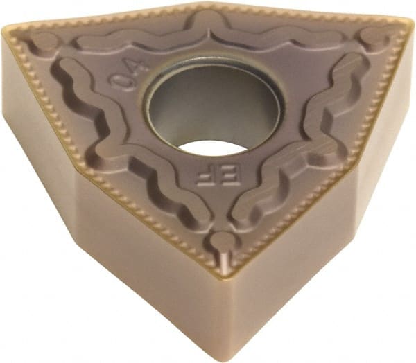 Sumitomo - WNMG432 EEF Grade AC520U Carbide Turning Insert - TiAlN/AlCrN Finish, 80° Trigon, 1/2" Inscr Circle, 3/16" Thick, 1/32" Corner Radius - Exact Tooling