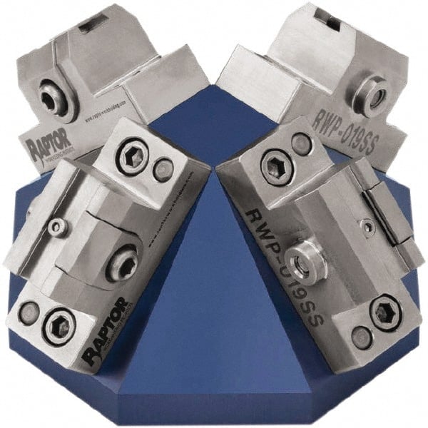 Raptor Workholding - 3/8" Jaw Width, 2.69" High Dovetail Vise - For Use with 4 & 5 Axis Workholding Systems - Exact Tooling