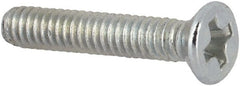 Value Collection - #2-56 UNC, 1/2" OAL Phillips Drive Machine Screw - Flat Head, Grade J82 Steel, Zinc-Plated Finish, Without Washer - Exact Tooling