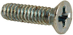 Value Collection - #3-48 UNC, 3/8" OAL Phillips Drive Machine Screw - Flat Head, Grade J82 Steel, Zinc-Plated Finish, Without Washer - Exact Tooling