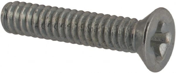 Value Collection - #3-48 UNC, 1/2" OAL Phillips Drive Machine Screw - Flat Head, Grade J82 Steel, Zinc-Plated Finish, Without Washer - Exact Tooling