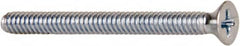 Value Collection - #4-40 UNC, 1-1/4" OAL Phillips Drive Machine Screw - Flat Head, Grade J82 Steel, Zinc-Plated Finish, Without Washer - Exact Tooling