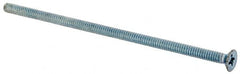 Value Collection - #6-32 UNC, 3-1/2" OAL Phillips Drive Machine Screw - Flat Head, Grade J82 Steel, Zinc-Plated Finish, Without Washer - Exact Tooling