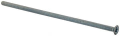 Value Collection - #6-32 UNC, 4" OAL Phillips Drive Machine Screw - Flat Head, Grade J82 Steel, Zinc-Plated Finish, Without Washer - Exact Tooling