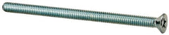 Value Collection - #8-32 UNC, 2-3/4" OAL Phillips Drive Machine Screw - Flat Head, Grade J82 Steel, Zinc-Plated Finish, Without Washer - Exact Tooling