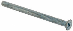 Value Collection - #10-24 UNC, 2-3/4" OAL Phillips Drive Machine Screw - Flat Head, Grade J82 Steel, Zinc-Plated Finish, Without Washer - Exact Tooling