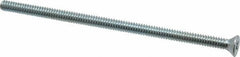Value Collection - #10-24 UNC, 4" OAL Phillips Drive Machine Screw - Flat Head, Grade J82 Steel, Zinc-Plated Finish, Without Washer - Exact Tooling