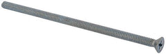 Value Collection - #10-24 UNC, 4-1/2" OAL Phillips Drive Machine Screw - Flat Head, Grade J82 Steel, Zinc-Plated Finish, Without Washer - Exact Tooling