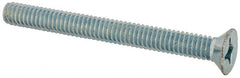 Value Collection - #12-24 UNC, 2-1/4" OAL Phillips Drive Machine Screw - Flat Head, Grade J82 Steel, Zinc-Plated Finish, Without Washer - Exact Tooling