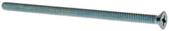 Value Collection - 1/4-20 UNC, 5" OAL Phillips Drive Machine Screw - Flat Head, Grade J82 Steel, Zinc-Plated Finish, Without Washer - Exact Tooling