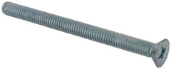 Value Collection - 5/16-18 UNC, 4" OAL Phillips Drive Machine Screw - Flat Head, Grade J82 Steel, Zinc-Plated Finish, Without Washer - Exact Tooling