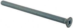 Value Collection - 3/8-16 UNC, 6" OAL Phillips Drive Machine Screw - Flat Head, Grade J82 Steel, Zinc-Plated Finish, Without Washer - Exact Tooling