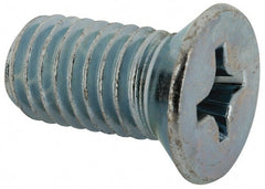 Value Collection - 1/2-13 UNC, 1" OAL Phillips Drive Machine Screw - Flat Head, Grade J82 Steel, Zinc-Plated Finish, Without Washer - Exact Tooling