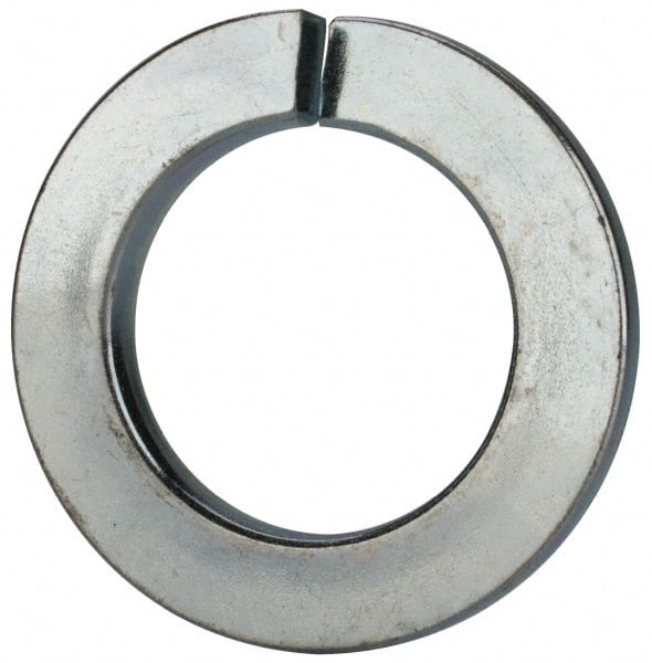 Value Collection - M33, 33.5mm ID, 55.2mm OD, 6mm Thick Split Lock Washer - Grade 8 Spring Steel, Zinc-Plated Finish, 33.5mm Min ID, 34.7mm Max ID, 55.2mm Min OD, 53.2mm Max OD - Exact Tooling