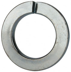 Value Collection - M33, 33.5mm ID, 55.2mm OD, 6mm Thick Split Lock Washer - Grade 8 Spring Steel, Zinc-Plated Finish, 33.5mm Min ID, 34.7mm Max ID, 55.2mm Min OD, 53.2mm Max OD - Exact Tooling