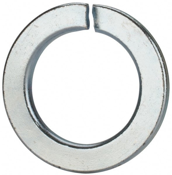 Value Collection - M39, 39.5mm ID, 61.2mm OD, 6mm Thick Split Lock Washer - Grade 8 Spring Steel, Zinc-Plated Finish, 39.5mm Min ID, 40.7mm Max ID - Exact Tooling