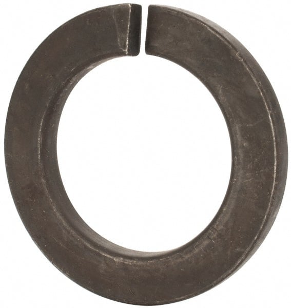 Value Collection - M45, 45.5mm ID, 71.2mm OD, 7mm Thick Split Lock Washer - Grade 8 Spring Steel, Zinc-Plated Finish, 45.5mm Min ID, 46.7mm Max ID - Exact Tooling