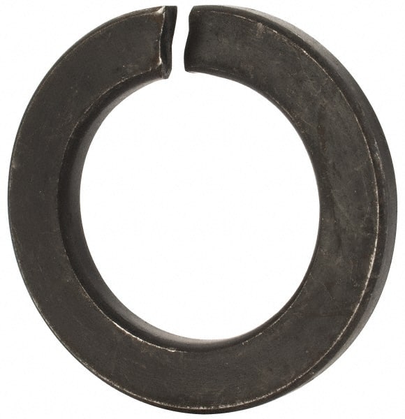 Value Collection - M36, 36.5mm ID, 58.2mm OD, 6mm Thick Split Lock Washer - Grade 8 Spring Steel, Uncoated, 36.5mm Min ID, 37.7mm Max ID - Exact Tooling