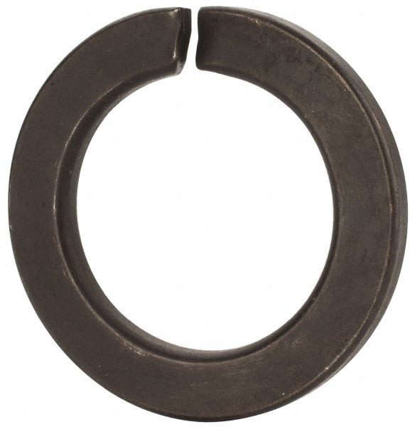 Value Collection - M39, 39.5mm ID, 61.2mm OD, 6mm Thick Split Lock Washer - Grade 8 Spring Steel, Uncoated, 39.5mm Min ID, 40.7mm Max ID - Exact Tooling